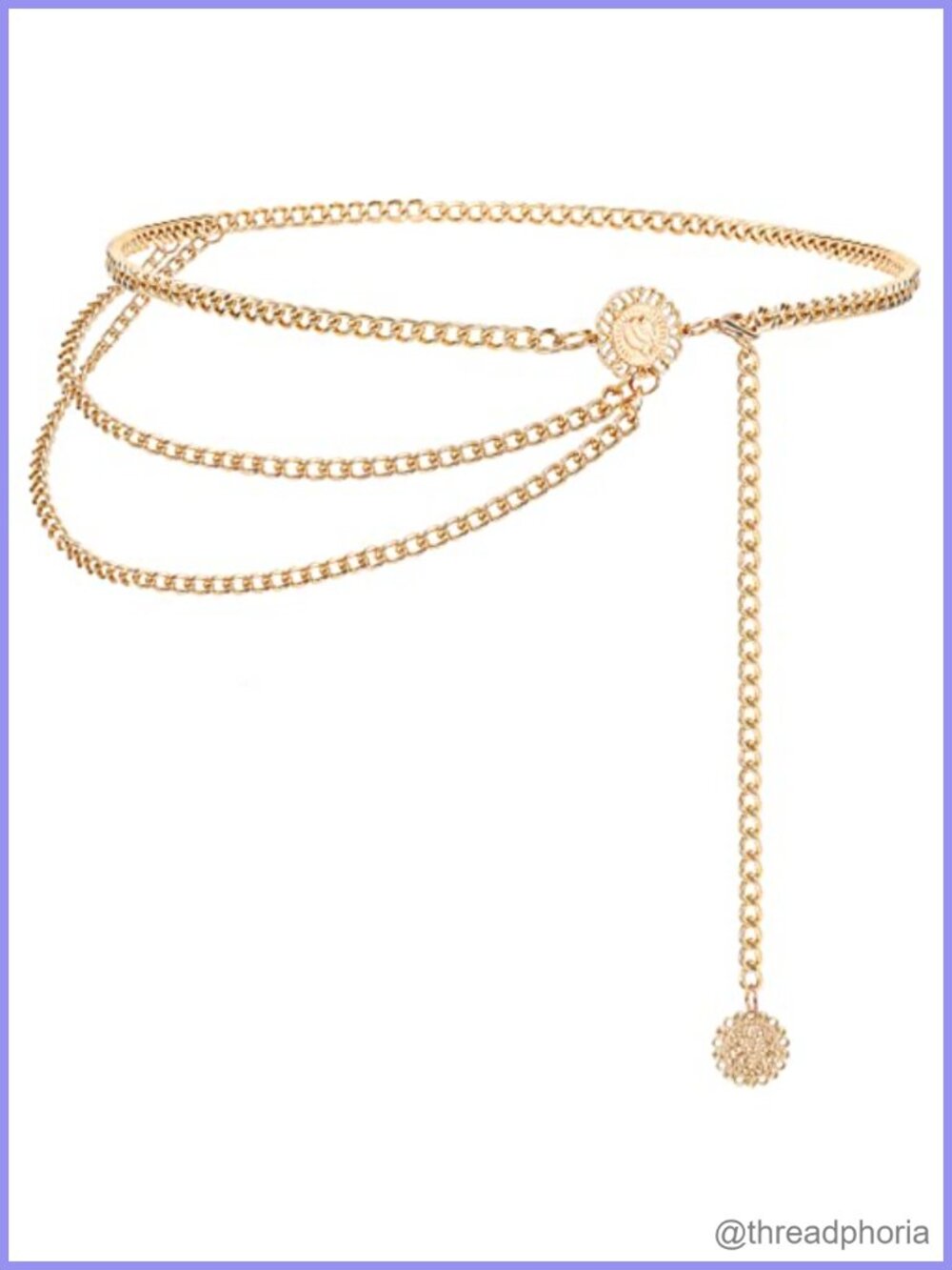Pirate Waist Chain Belt Women Multilayer Metal Belly Chain Gold Plated